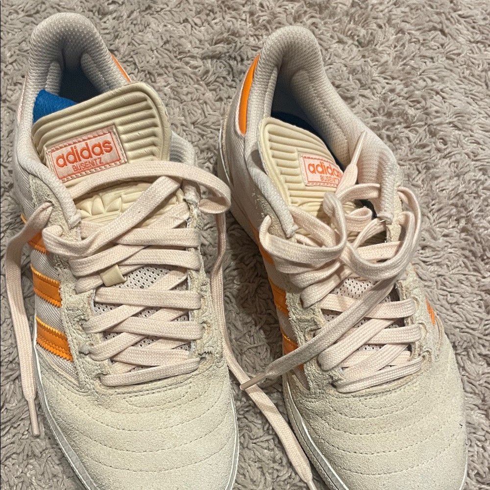 Adidas Cream and Orange Sneakers